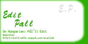 edit pall business card